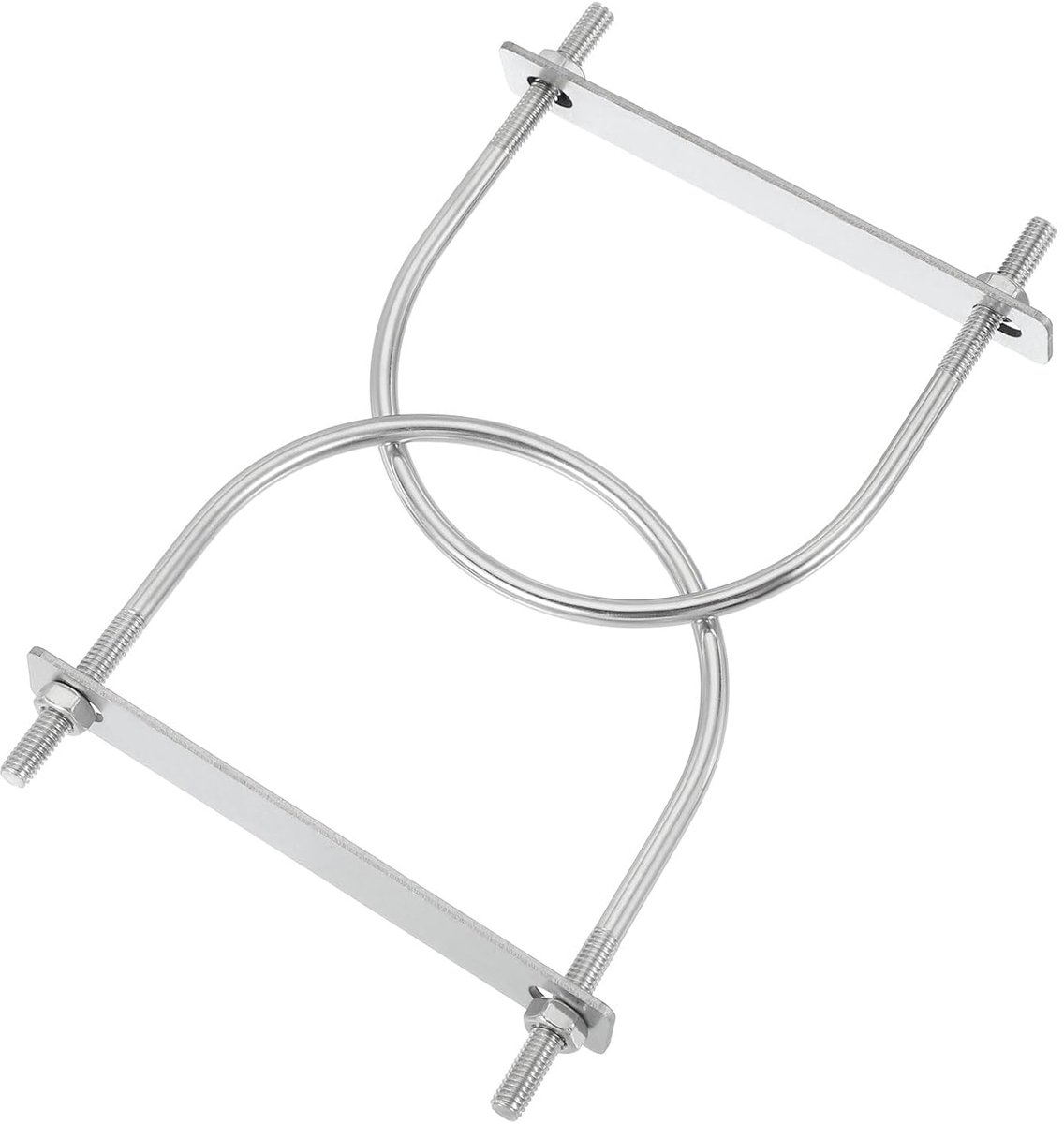 Beugelschroef, M6 x 89 mm, U-schroeven, 304 roestvrij stalen palen, U-beugel met moerplaat, sluitring voor boot, aanhanger, camping, zeilboot, verpakking van 2