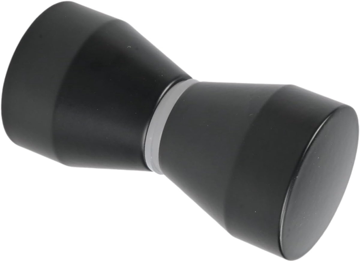 deurgreep, ronde glazen deurgreep van aluminiumlegering, knop voor keuken, badkamer, huis, hotel, 30 mm (zwart)