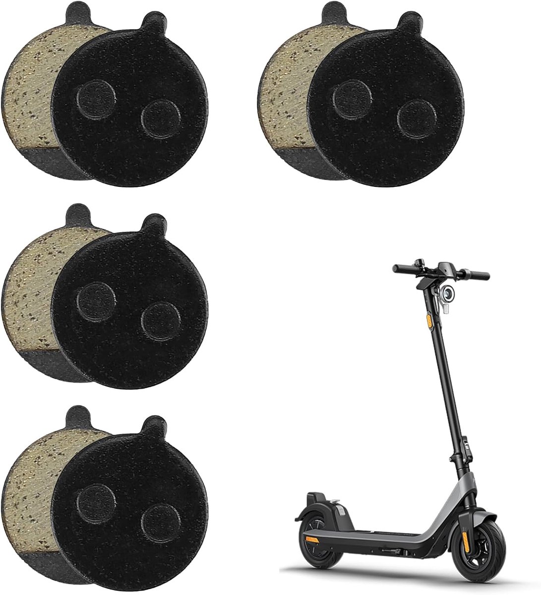 Remblokken voor elektrische step, halfmetalen schijfremblokken voor elektrische scooter, fiets, remvoeringpad, accessoires, wielsport, compatibel met KUGOO M4/M4 Pro en andere modellen
