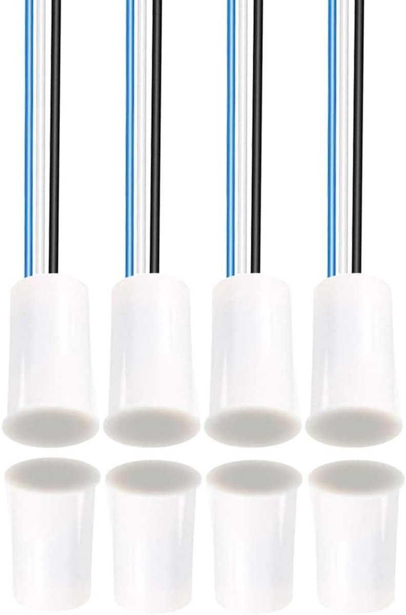4sets Witte Magneetschakelaar Bedrading NO/NC Verzonken Deur Sensor Verborgen Raam Contact Reed Schakelaar voor Toegangscontrole Alarmsysteem Vervangen