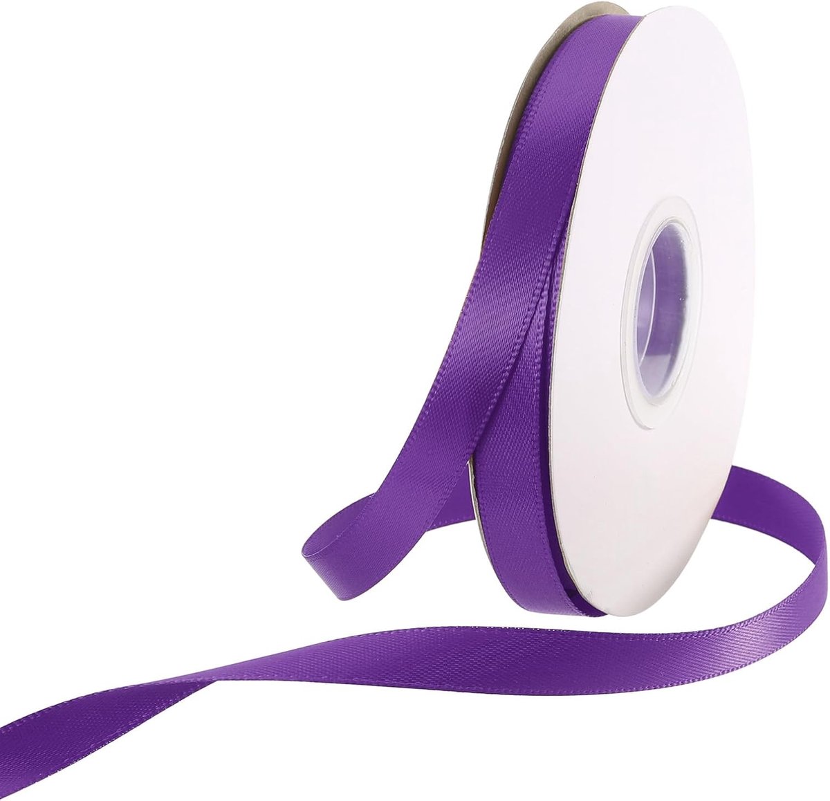10mm Satijnen Lint 91m Dik Dubbelzijdig Grosgrain Zijde Lint, [voor Cadeauverpakking, Haarbogen, Bruiloft, Taart, Bloem] - 83m/272ft/ Donker Paars