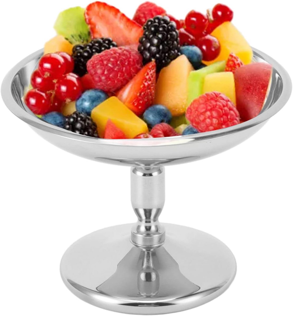 IJskopje, 100ml roestvrijstalen serveerschaaltjes Bekers Sauskommen Mini Yoghurtsnack met ronde voet Snoepbekers voor salade Fruitpudding (Vintage Tall)