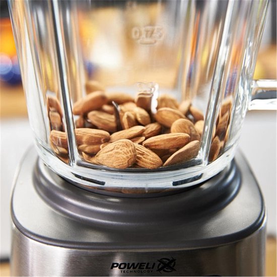 High Speed Blender - Smoothie Maker - Gezonde Maaltijden Bereiden - Powelix Technologie - 2L - RVS/Donkergrijs — afbeelding 2