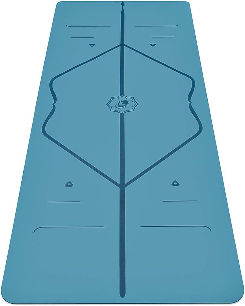 Travel Yogamat, de meest milieuvriendelijke antislip yogamat ter wereld met het originele unieke oriëntatiemarkeringssysteem, biologisch afbreekbare mat van natuurlijk rubber