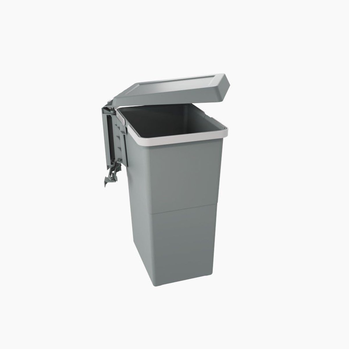 Asg44 Line Swing 2.0 Automatische vuilnisbak deur kunststof grote capaciteit 24 liter, nylon geladen, donkergrijs, l.34 cm h.46 cm p.26 cm
