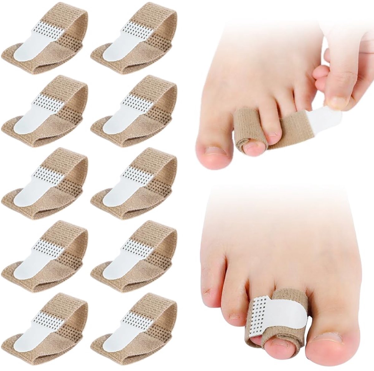 Teenslippers, 12 stuks teenslippers, te gebruiken voor de correctie van breuken, knijpen en overlappende tenen, teenbescherming