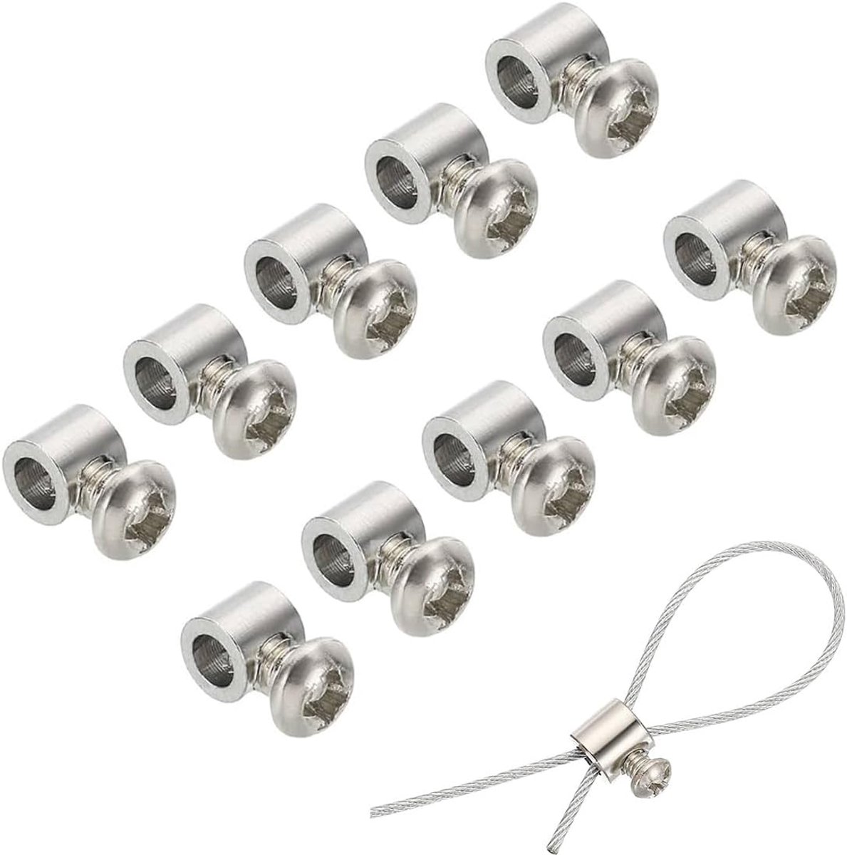 Kabelklemmen set van 10 - metalen klem - roestvrij staal - ideaal voor kabelbevestiging - SnelShoppen