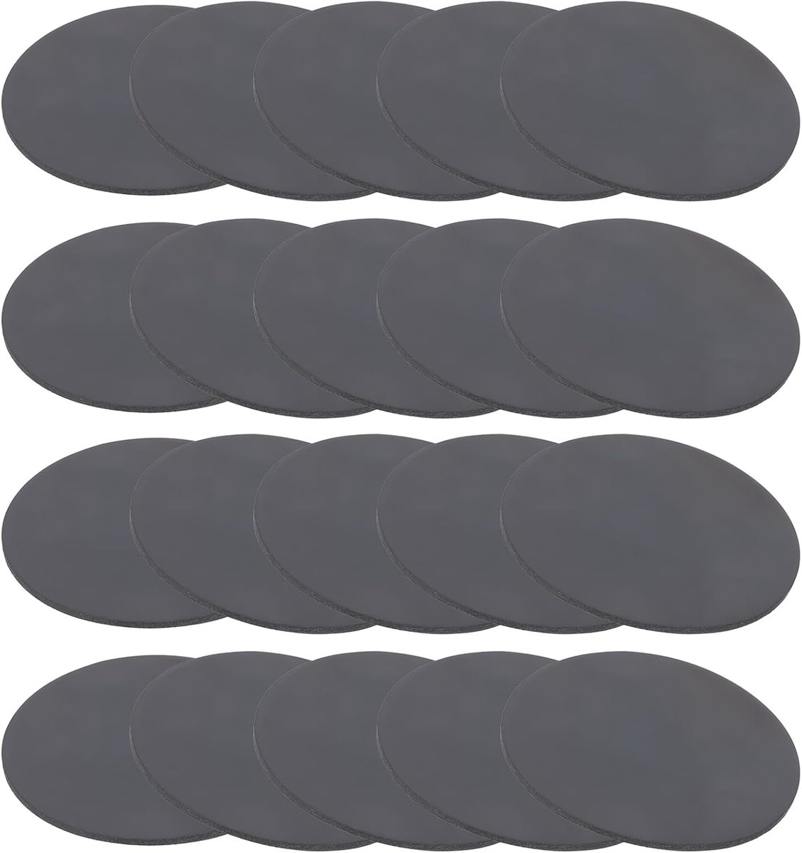 Rubberen Massieve Schijfjes Wasmachines, 20 Stuks 50mm BO x 1,5mm Dikke Ronde Rubberen Pakking Pads Spatbord Wasmachine voor DIY Pakking Handwerk, Zwart