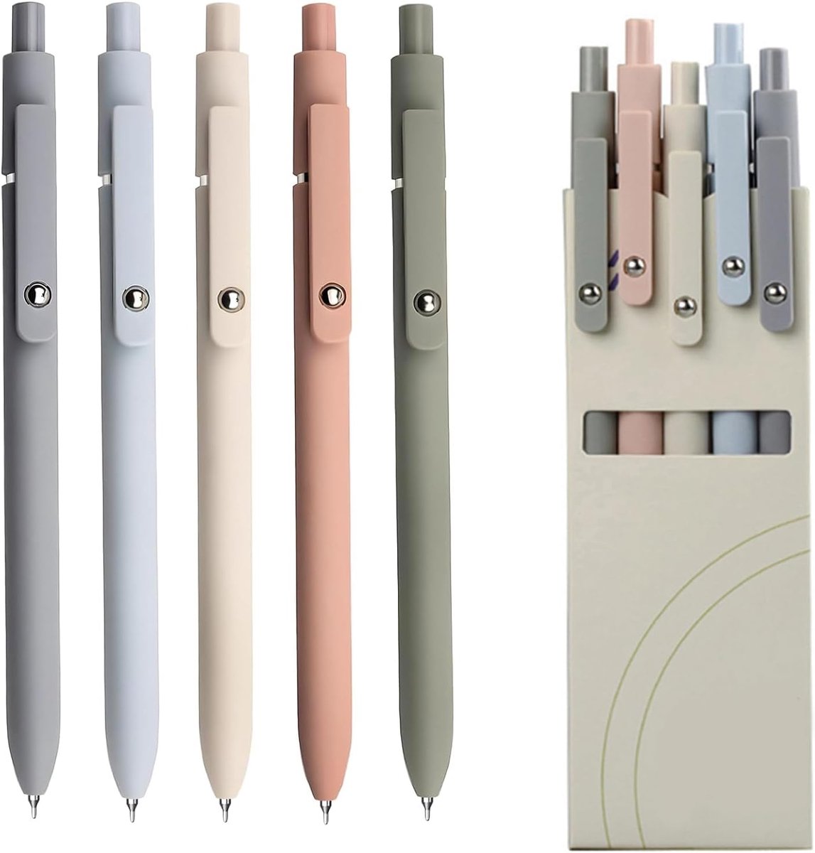 Gelpen 0.5mm - Retractable met comfortabele grip - Stijlvolle pastelkleuren - Ideaal voor school en kantoor - SnelShoppen