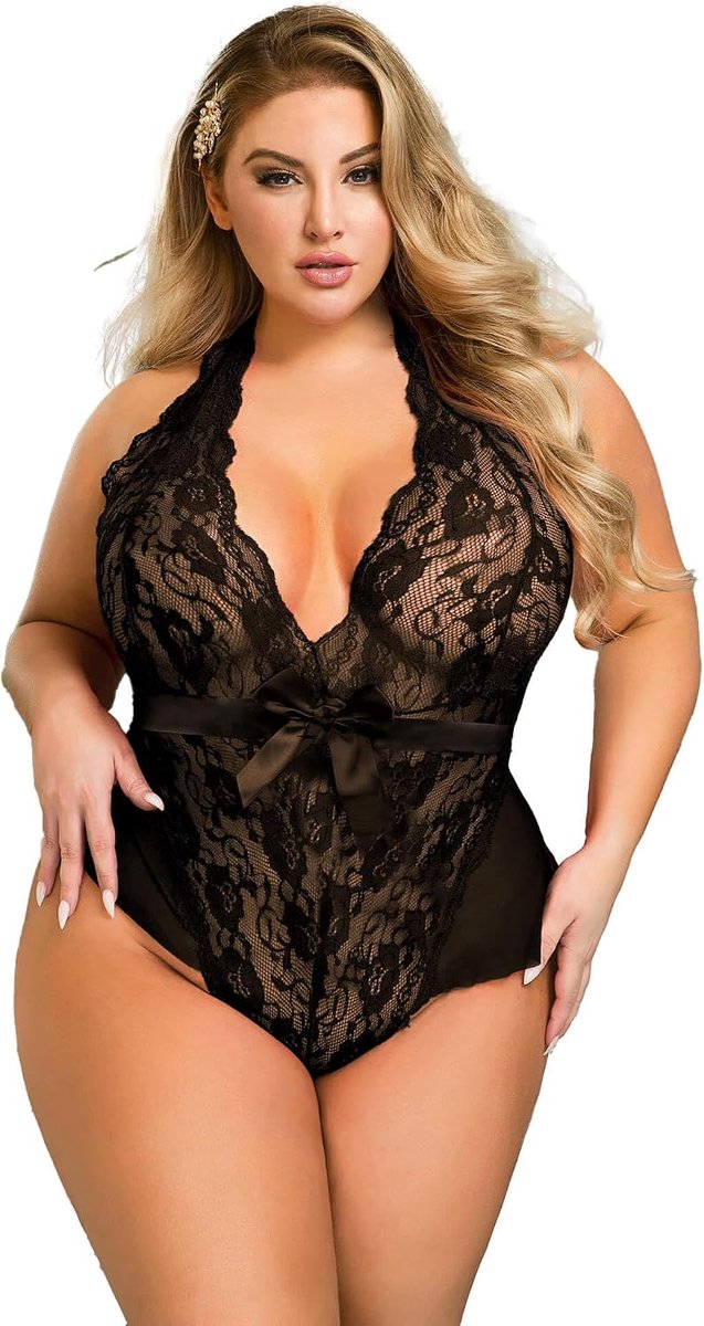 Lace bodysuit plus size - sexy backless sleepwear - luxe en comfortabel - perfect voor een avontuurlijke nacht - SnelShoppen