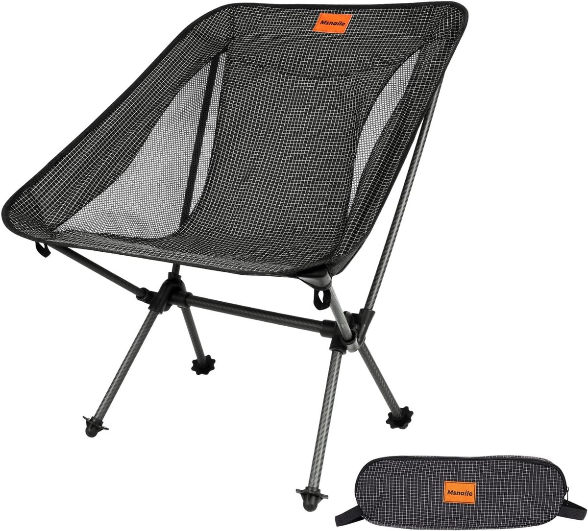 Campingstoel Lichtgewicht 700g - Carbon Fibre Frame - Hoge Belastbaarheid 150kg - Ideaal voor Outdoor - SnelShoppen