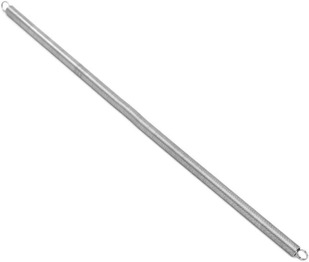 Verlengingsveer - Trekveer - Apparatuur Reparatie - Roestvrij Staal - 8 mm x 300 mm - Zilverkleurig
