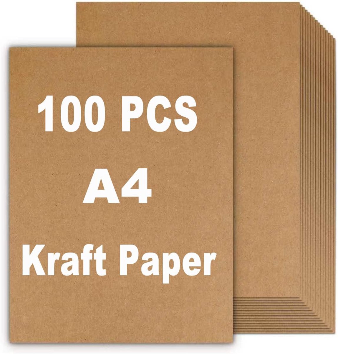 Kraft papier A4 160 gsm - bruin kraftkarton - robuust en duurzaam - ideaal voor knutselen - SnelShoppen