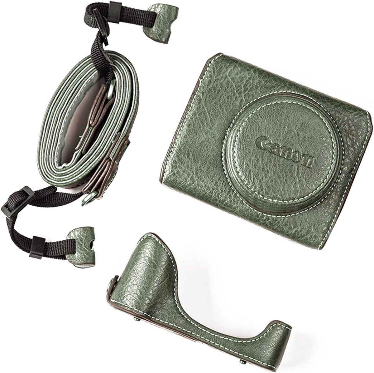 Cameratas voor Canon G7X - Vintage lederen hoes - Beschermend met riem - Ideaal voor fotografie - SnelShoppen