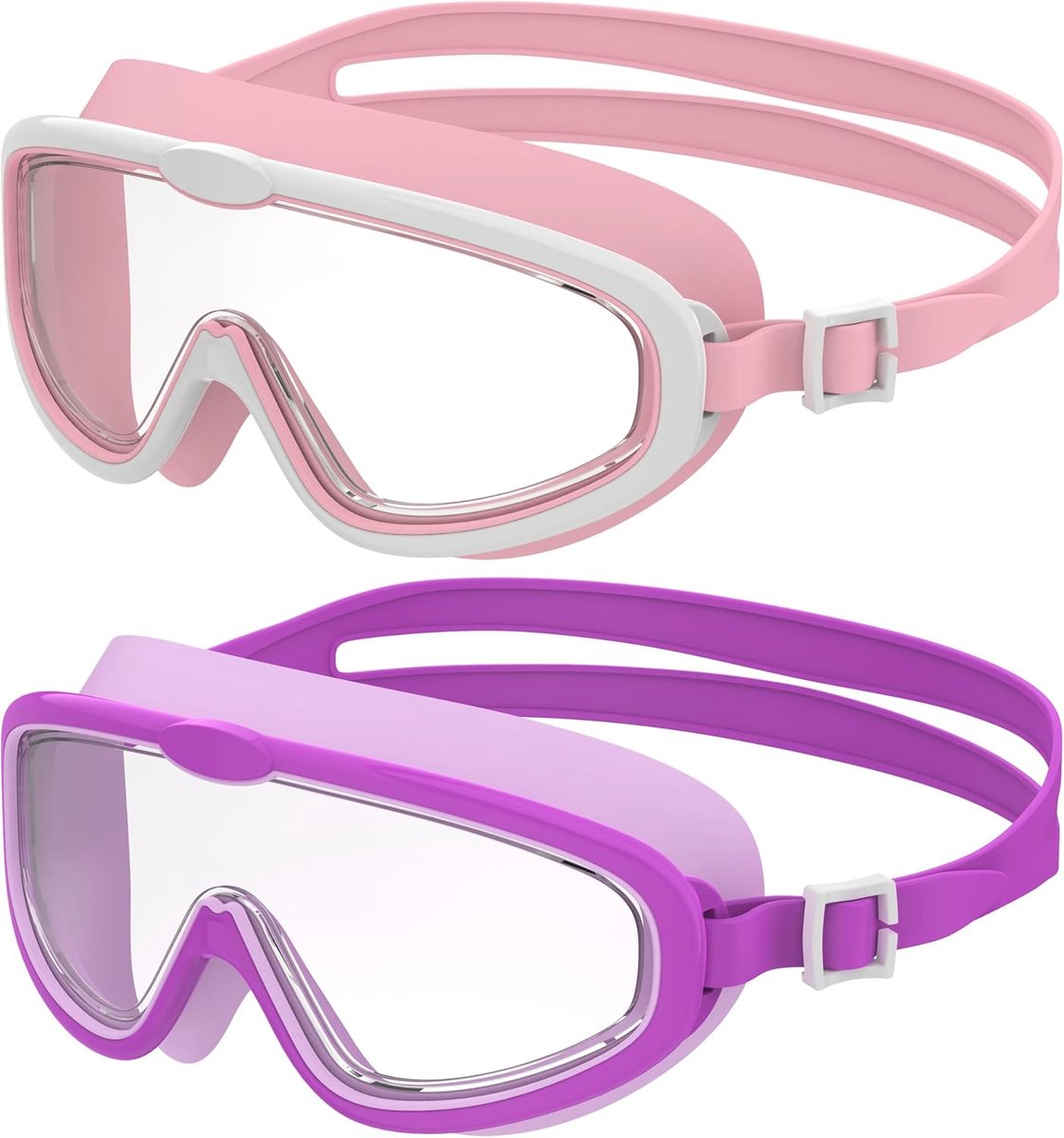 Zwemgoggles voor Kinderen - Grote Lens - Anti-Fog en UV-bescherming - Ideaal voor Zomerplezier - SnelShoppen