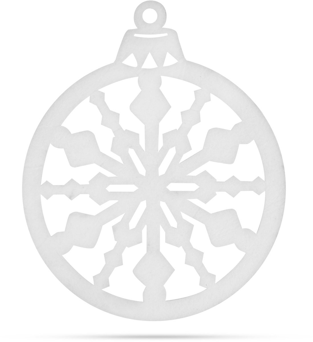 Kerstdecoratie - bolvormig ornament - 36,5 x 44 cm - wit / goud 1 Stuks [58624C]