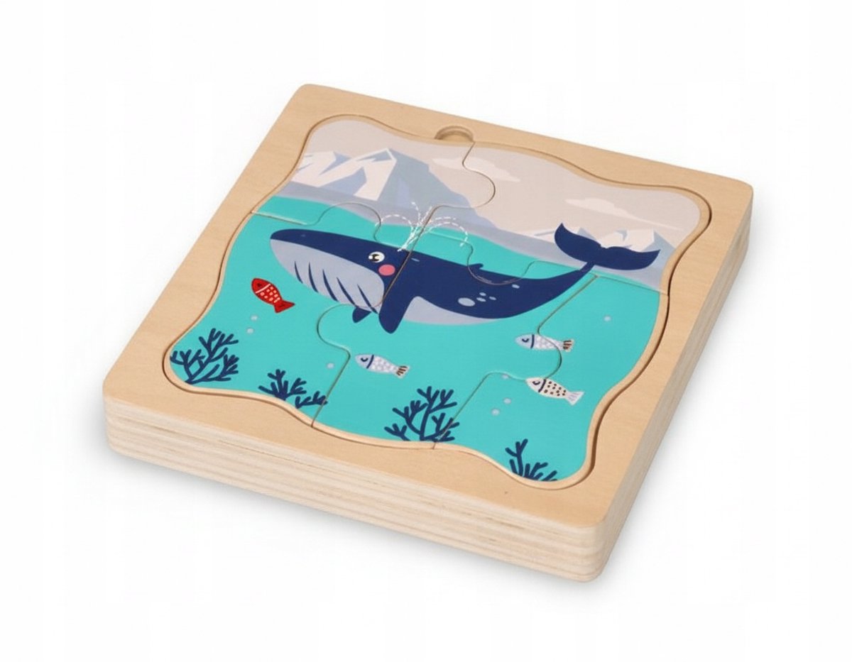 Houten Laagjespuzzel Dieren - Leerzaam en Duurzaam
