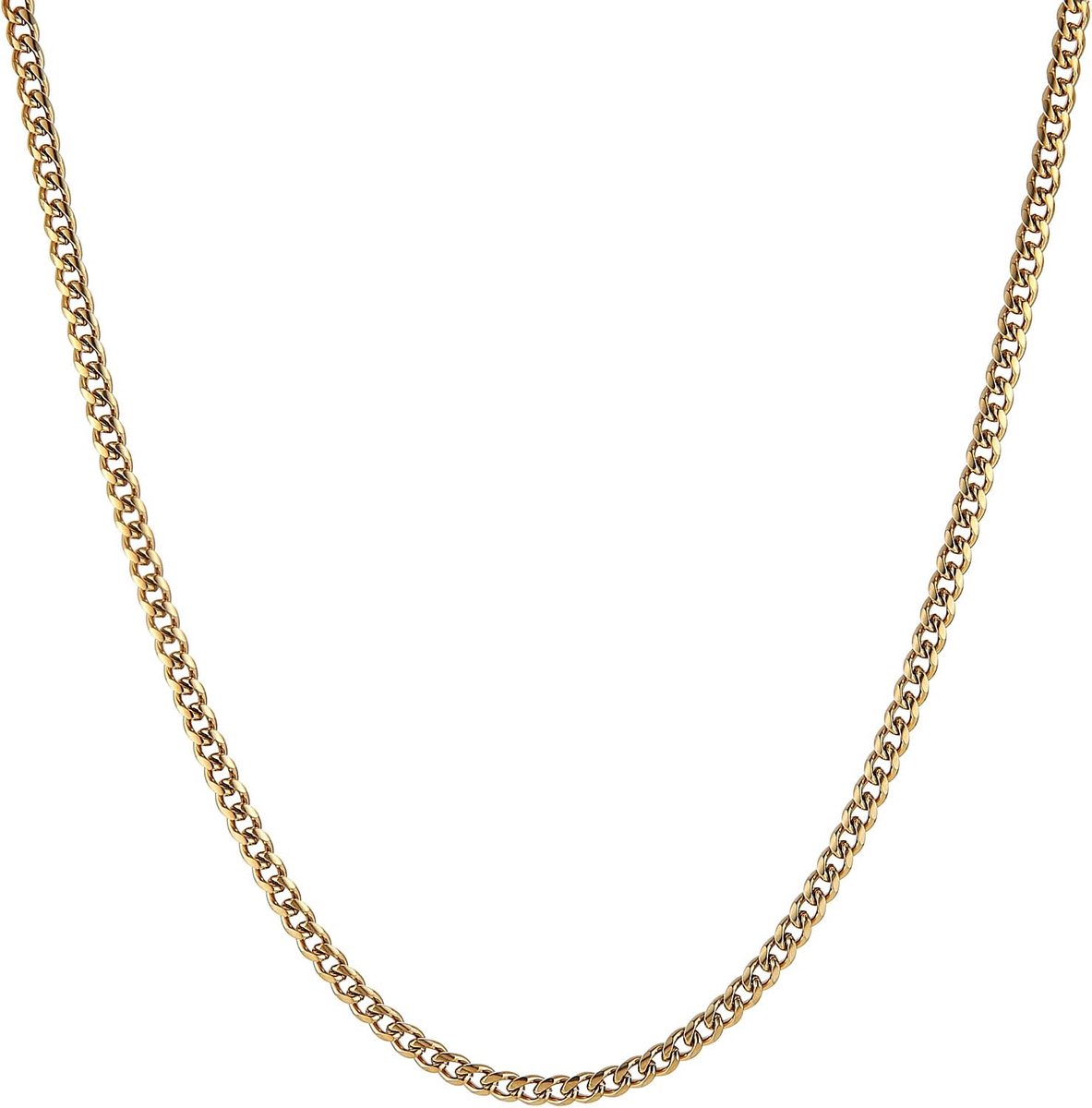 Cubaanse ketting voor mannen roestvrij staal heren zilveren ketting diamant geslepen hiphop link kettingen ketting 40-76 cm