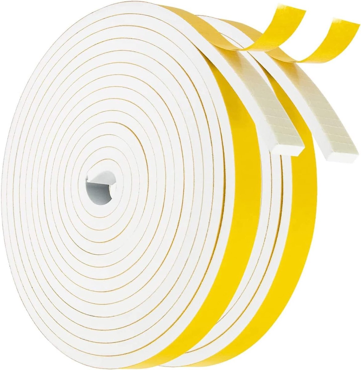 Zelfklevende I-profiel tochtstrip 12mm (b) x 6mm (d)/x8m wit | tochtstopper voor ramen en deuren, geluiddichte, waterdichte en stofdichte strip tegen koude tocht en botsing