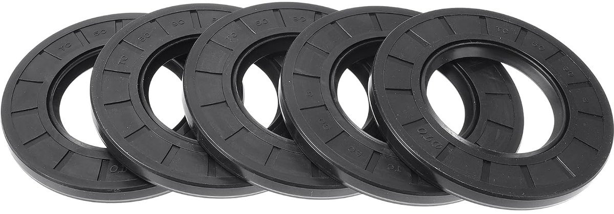 olieafdichting TC dubbele lip met veerring van staal afdichting voor roterende asafdichting 50 x 90 x 8 mm nitril met hoge druk zwart rubber 5 stuks