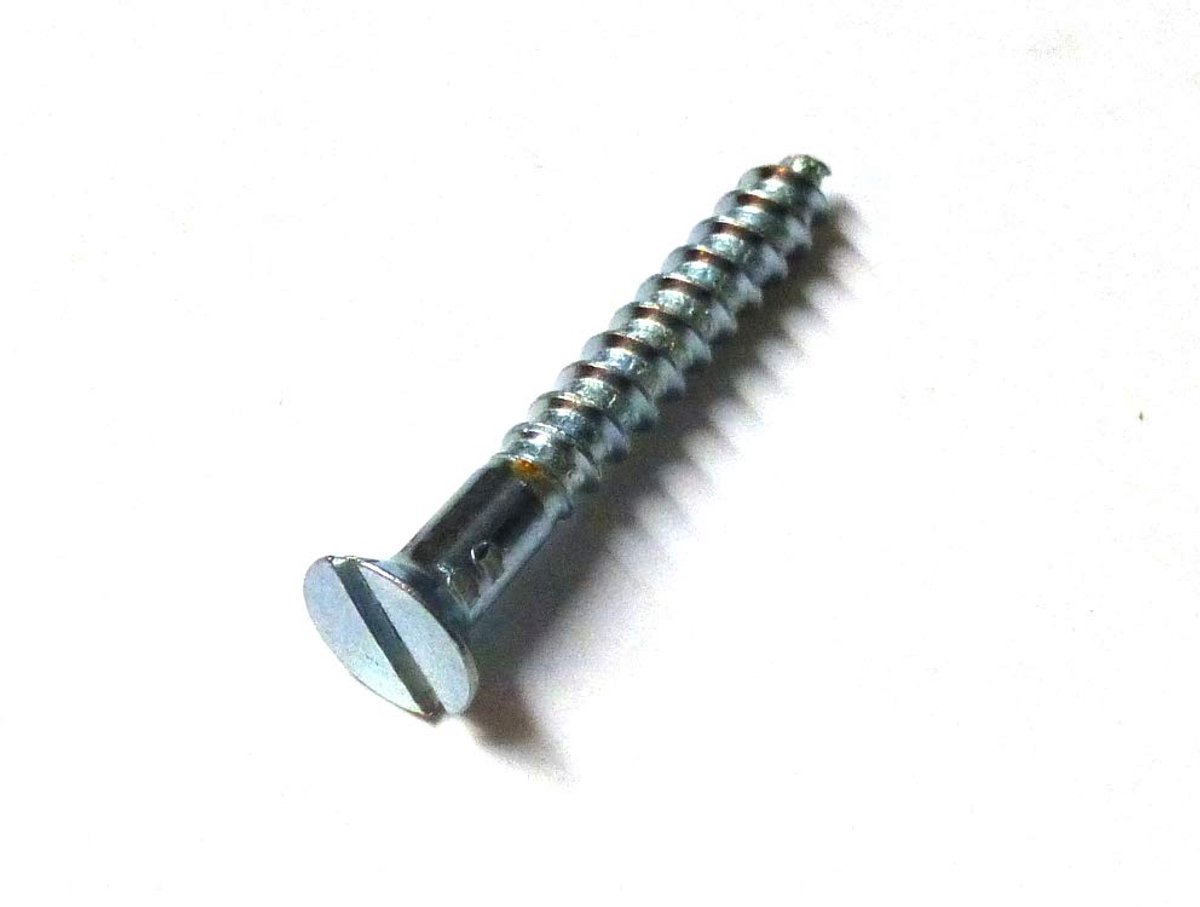 Houtschroeven, DIN 97 (verzonken kop met sleuf), verzinkt staal, 2 x 16 mm, voor modelbouw of voor restauratie