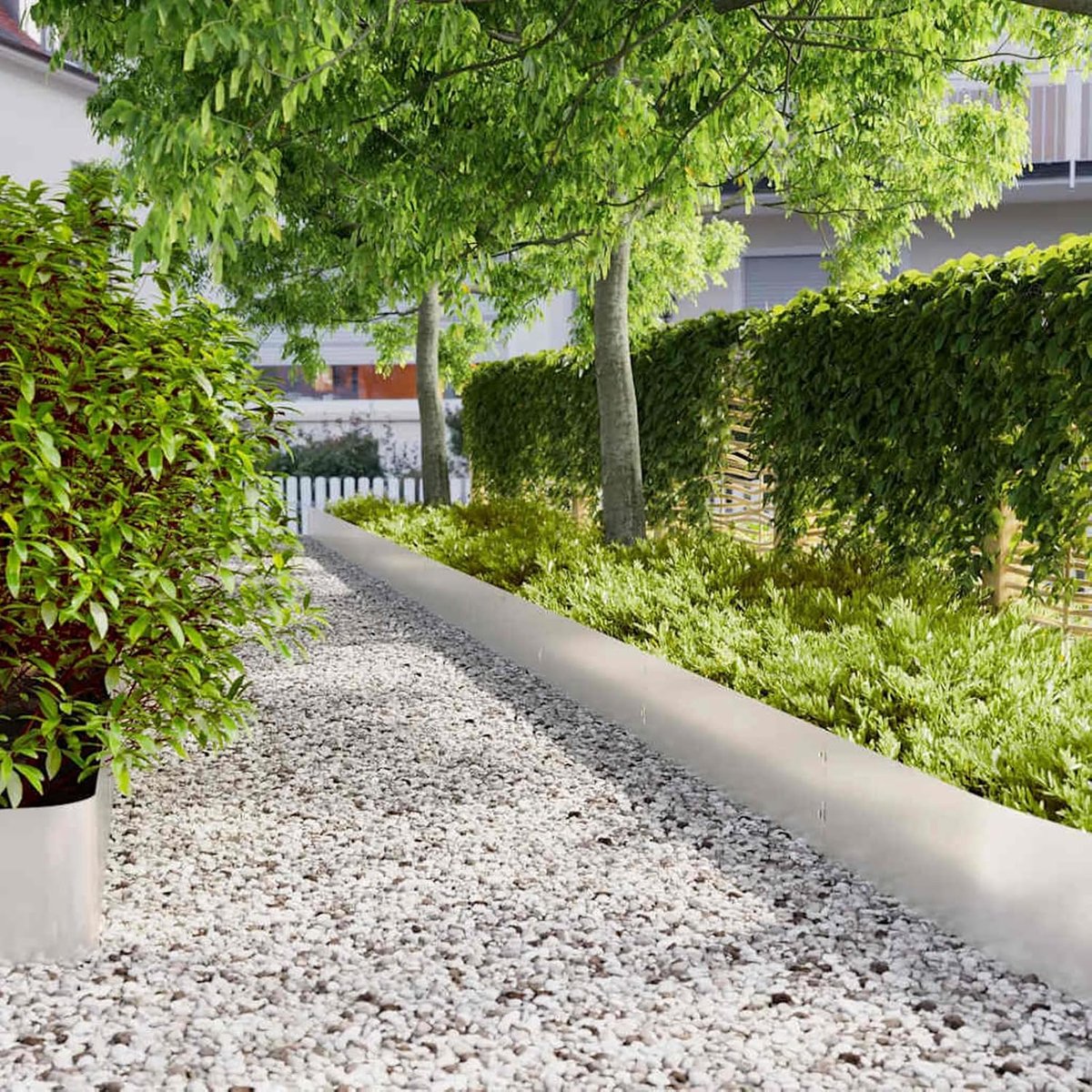 10 STK. 25 x 103 cm roestvrij staal – roestvrije bloembed omranding met gereedschaploos verbindingssysteem, flexibel buigbaar voor tuin, paden, bloembedden en gazons
