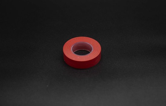 Rode neusband, isolatieband in doos, 20 m x 19 mm. van rode — afbeelding 2