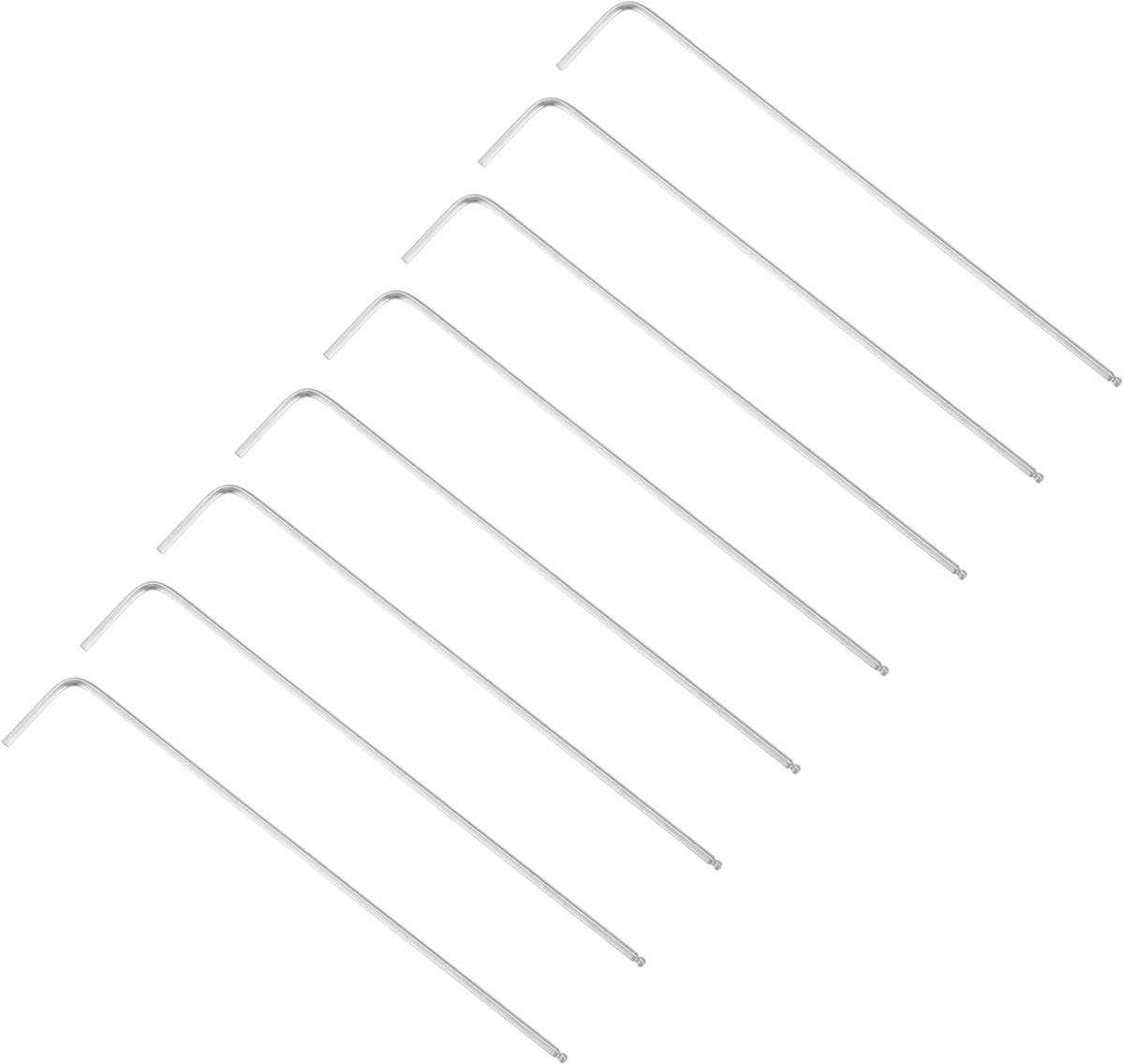 SAE 8 stuks 1/16 inch kogelkop inbussleutel, L-vormige lange arm van CR-V-staal, reparatiegereedschap voor fietsen en meubelreparaties
