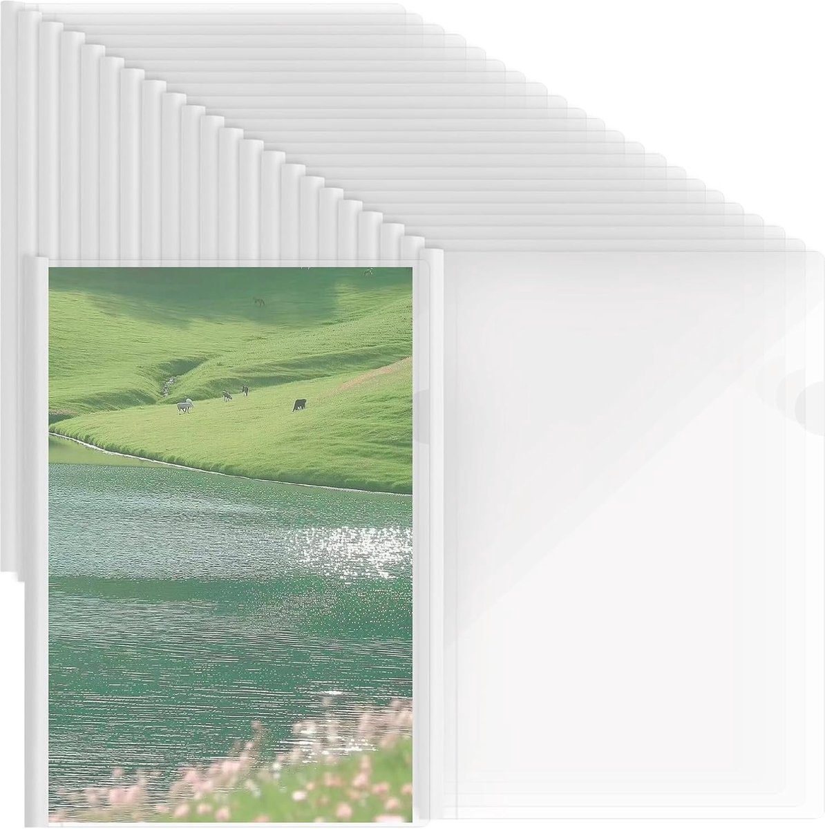 60 stuks A4 Sliding Bar binders, transparante A4-documentenmap met schuifbinders, kunststof rapportafdekking, map schuiver voor thuis, kantoor, documenten