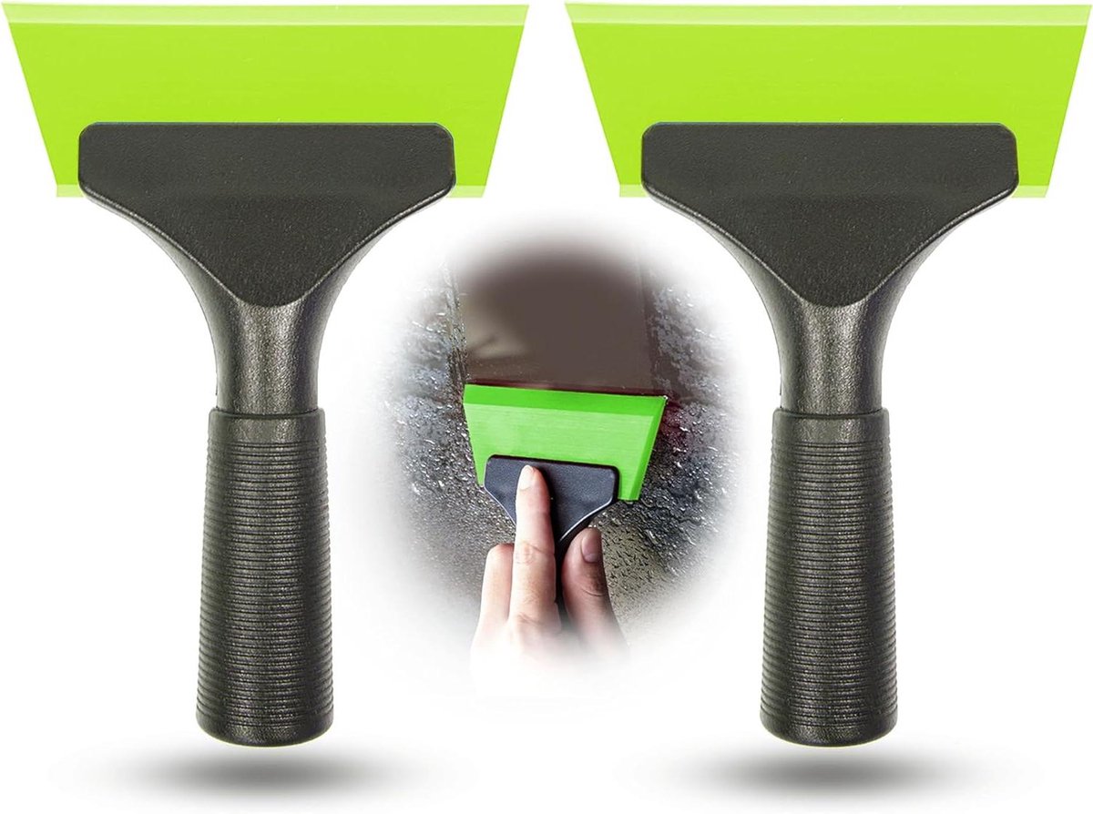 Kleine rakel - Schraper gereedschap - Ruiten reinigen - Flexibel siliconen - 18 cm - Groen