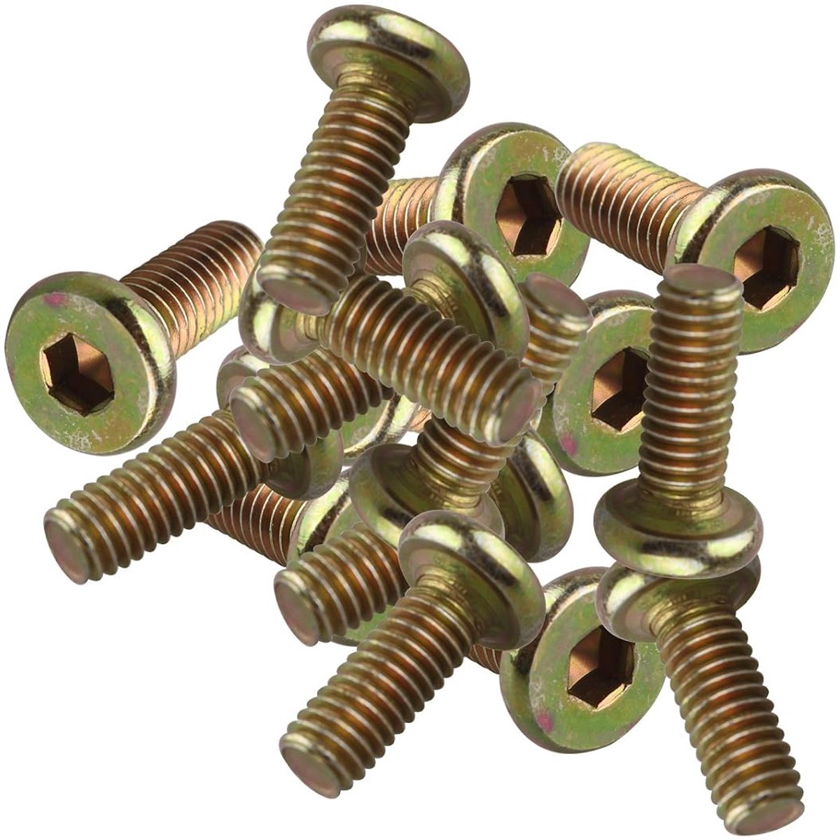 zeskant M6 platte kopschroeven, voor meubels, 20 stuks M6*15MM
