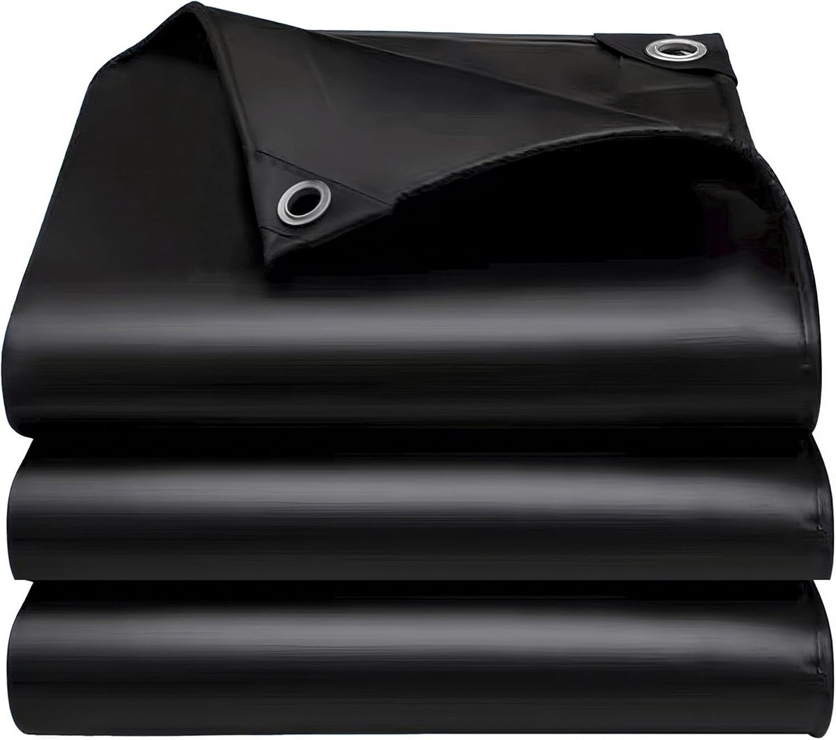 Waterdicht buitenzeil, dekzeil met oogjes van polyethyleen, waterdicht zeil voor buiten, tuin, paviljoen, camping, zwembad, auto, boot, hout, 5 x 6 m