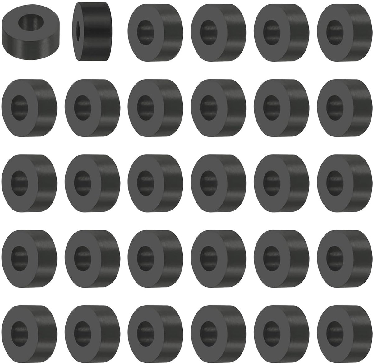 30 stuks rubberen sluitringen met gat, ID 12 mm OD 20 mm hoog, 10 mm rubberen afdichting, rond, geluidsdemping, rubberen ringen, platte afdichting voor auto, motormontage