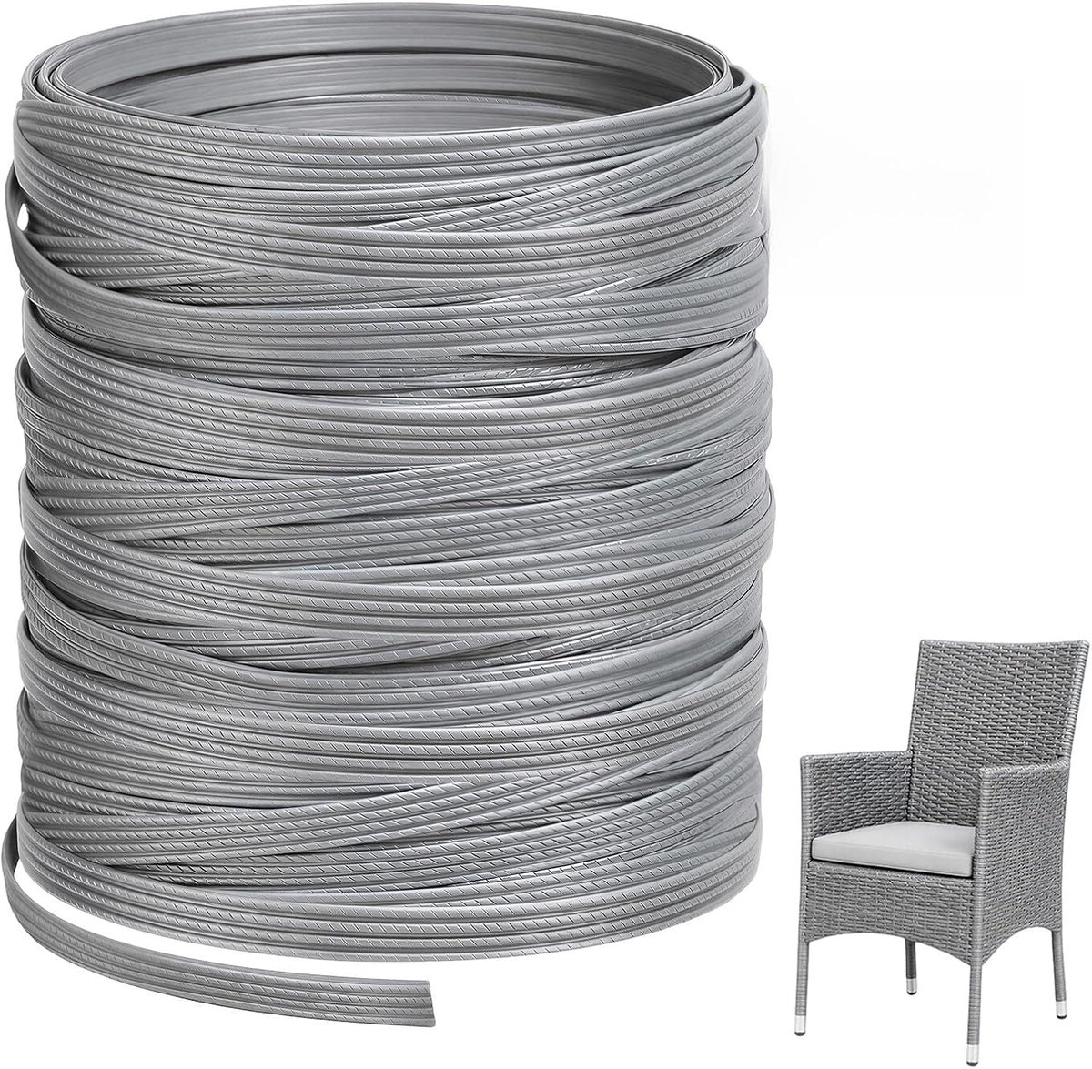 65 m kunststof geweven rotan reparatiemateriaal, plat geweven PE-rotan van rotan meubels, rotanvlechten voor outdoor rotan meubels, reparatie van rotanstoelen, tafelmand