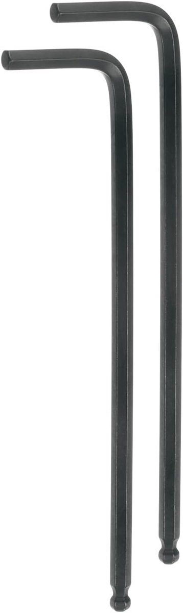 2 stuks inbussleutel met kogelkop 5/32 inch SAE zeskantsleutel met lange arm vorm L, reparatiegereedschap van chroom-vanadium-staal voor reparaties thuis, zwart