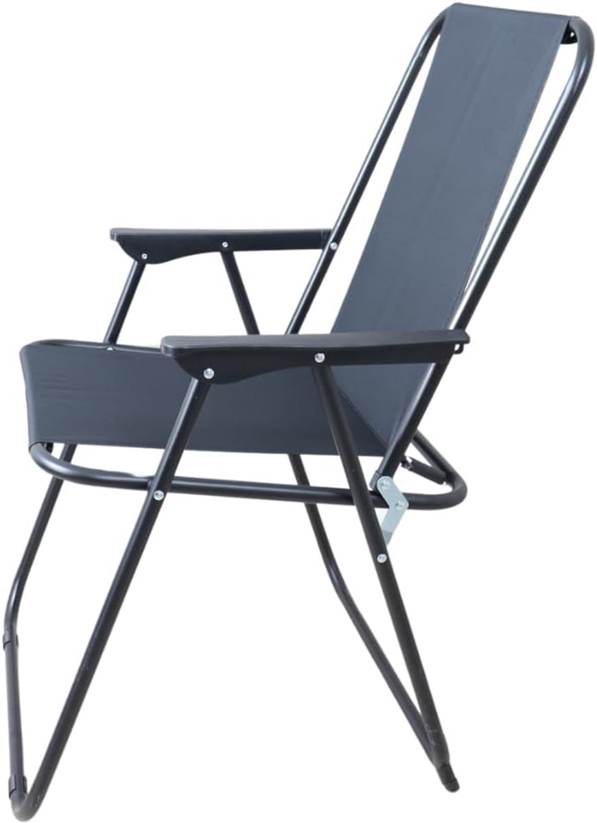 Campingstoel 55x52x76 cm - Vouwstoel - Zwart - Ideaal voor buitengebruik - SnelShoppen