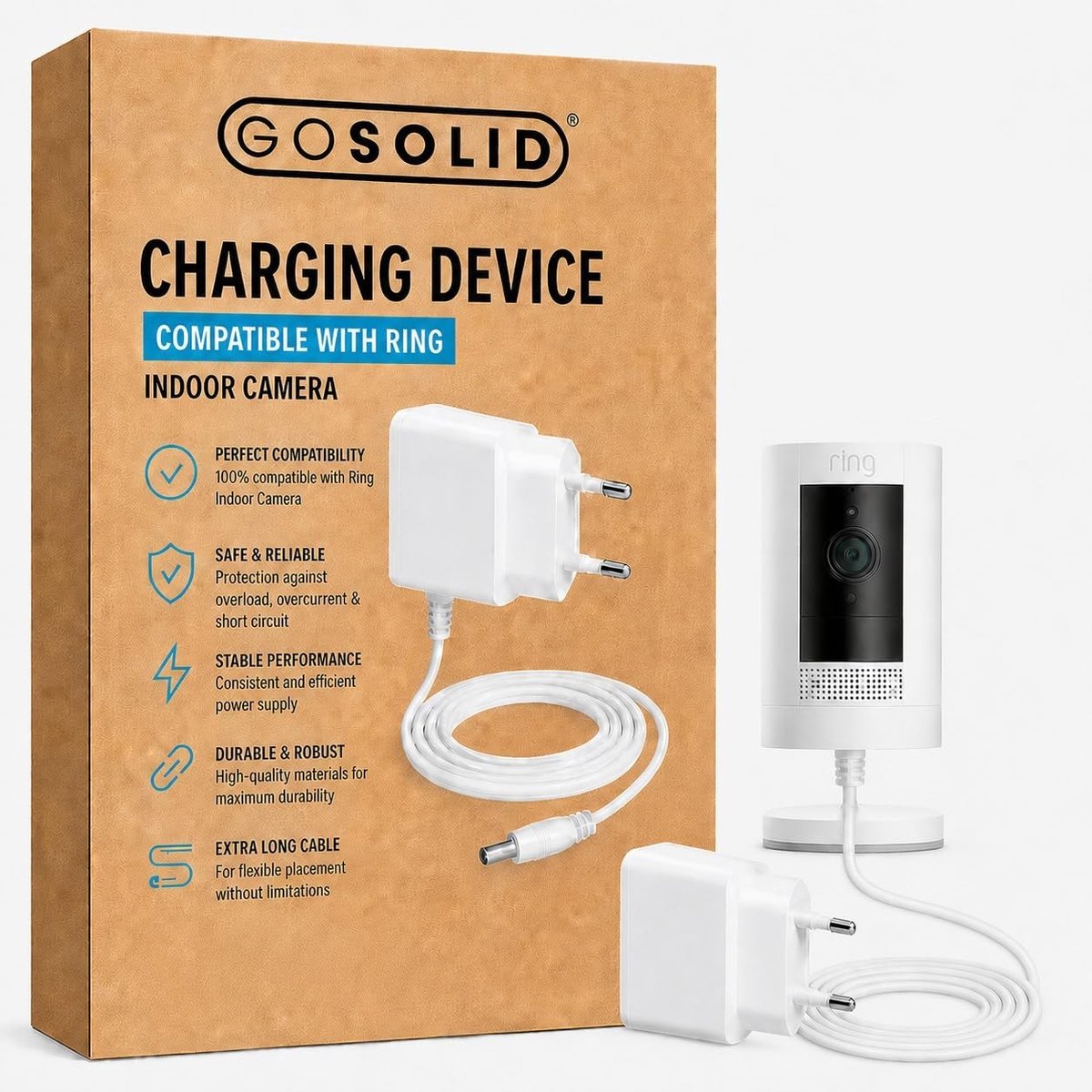 Adapter voor Ring Stick Up camera E013-1A050250D5 - 100% veilig - Universeel gebruik - Ideaal voor onderweg - SnelShoppen