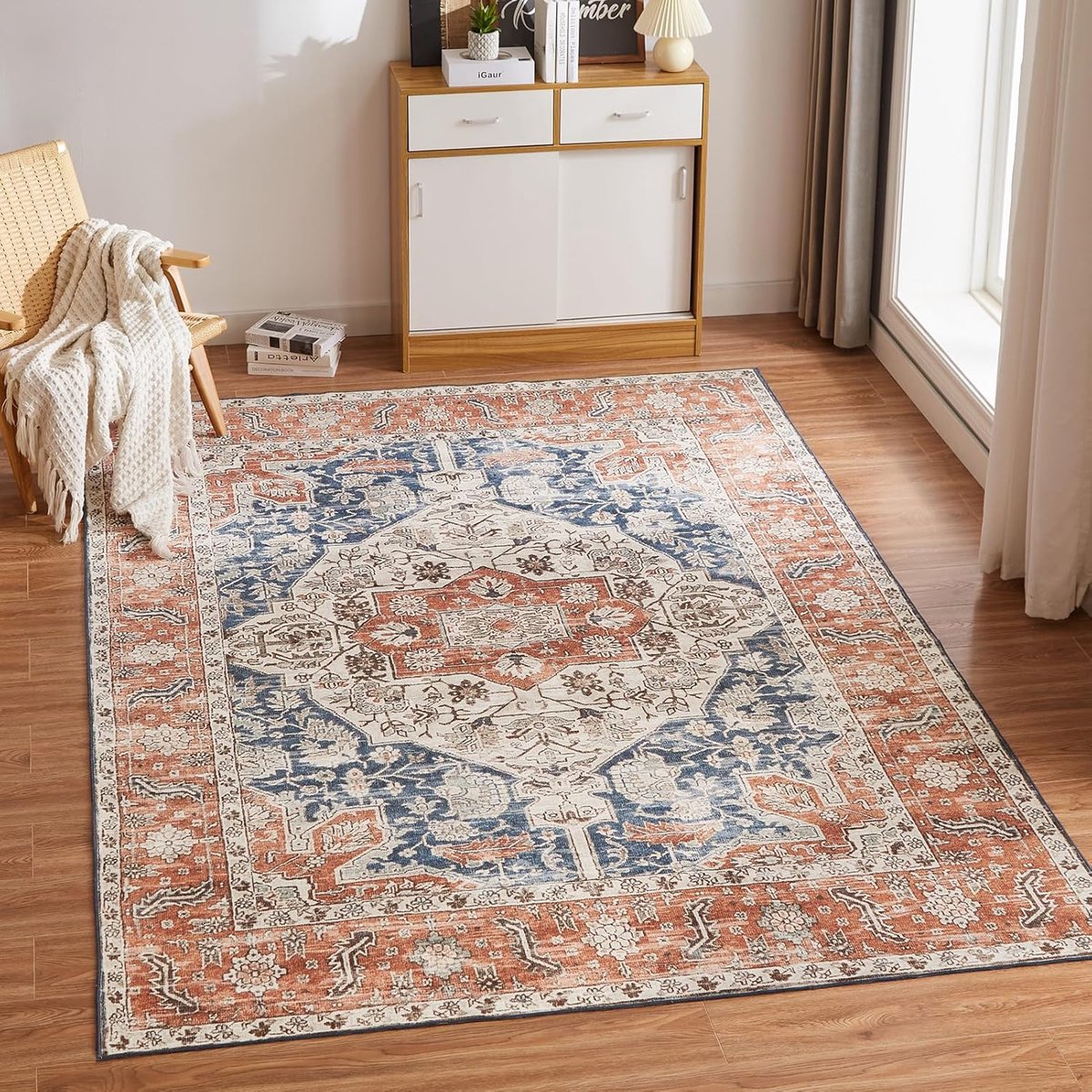 Vloerkleden voor woonkamer, grote vintage vloerkleden voor slaapkamer, zachte kortpolige tapijten, antislip tapijt, oosters tapijt voor keuken, eetkamer, buiten, 300 x 400 cm