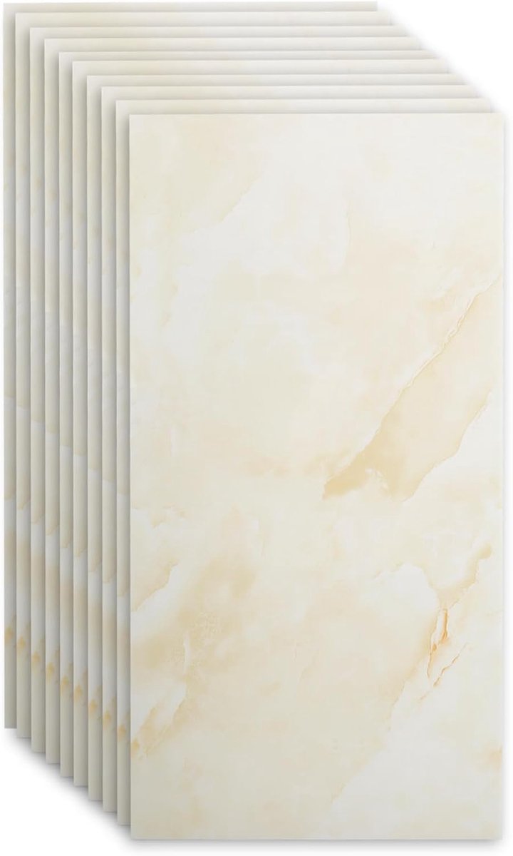 zelfklevend, keukenachterwand, glaslook, 10 stuks, spatbescherming, keuken, 30 cm x 60 cm, achterwandbescherming, plaat 2,5 mm, pvc-folie voor keuken en badkamer (C)