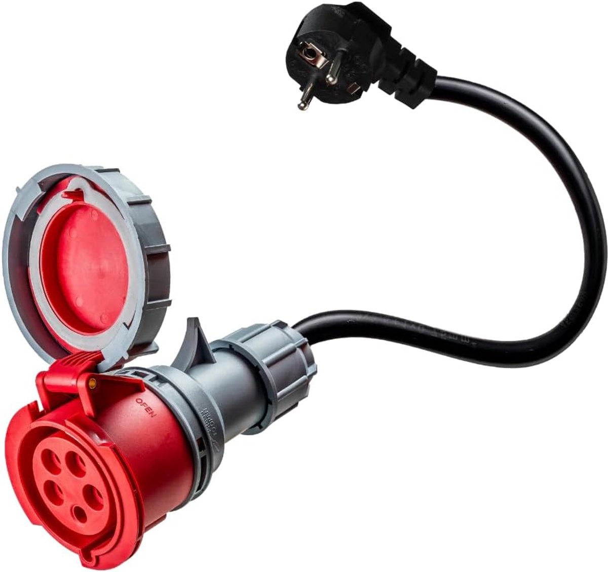 CEE adapter 32 A 5-polig - Schuko aansluiting - voor elektrische voertuigen - betrouwbare laadoplossing - SnelShoppen