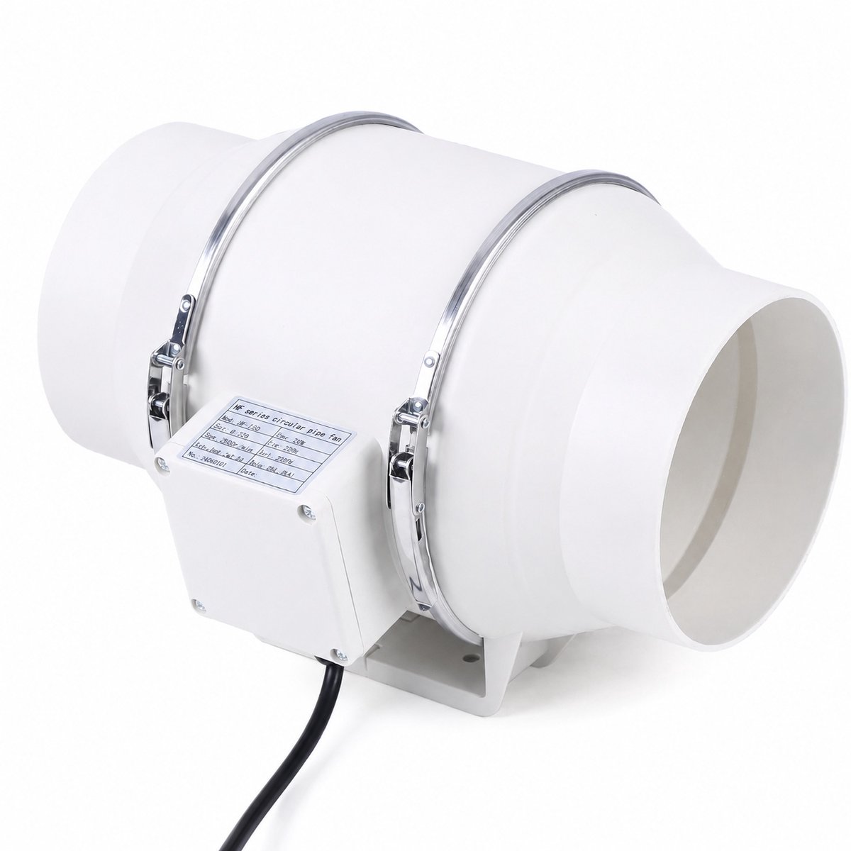 Reky Wandventilator - Buisventilator - Afzuigventilator - Muurventilator - Buisventilator - Wit - 220V - 23 x 15 x 17 cm