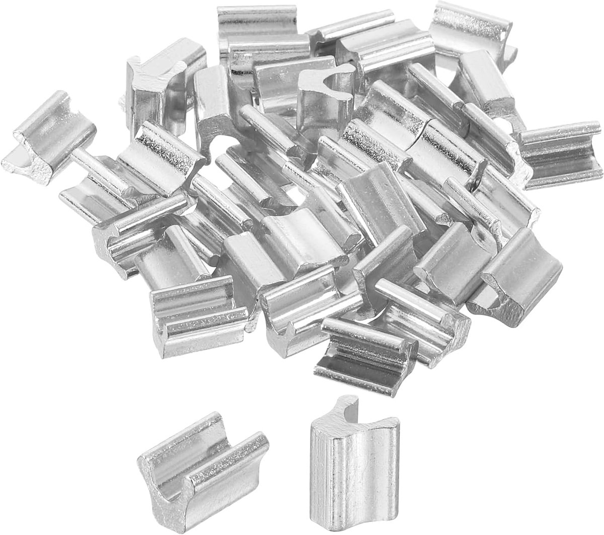 Sluitingen: 8 bovenste clips voor tassen, mantels, jassen, ritssluitingen, gesloten, vervanging, zilverkleurig