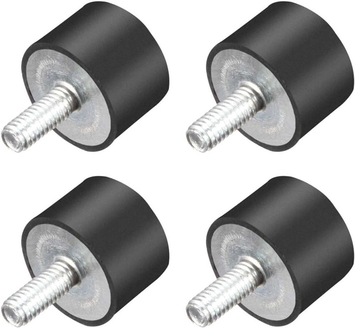 Sourcing map 4 stuks M4 vibratie- en demperhouder van rubber met schroefdraadbouten 0,59" x 0,39" de