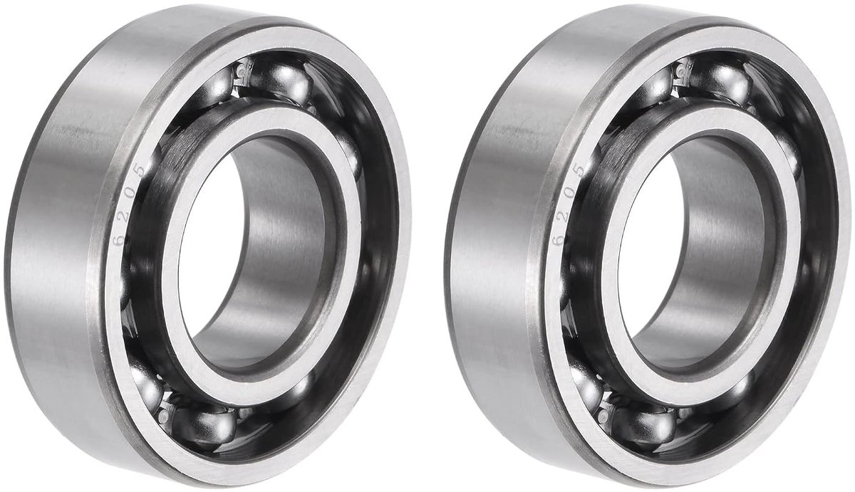 Lagers 25 mm boring 52 mm buitendiameter. 15 mm dikte CN Open chroomstaal