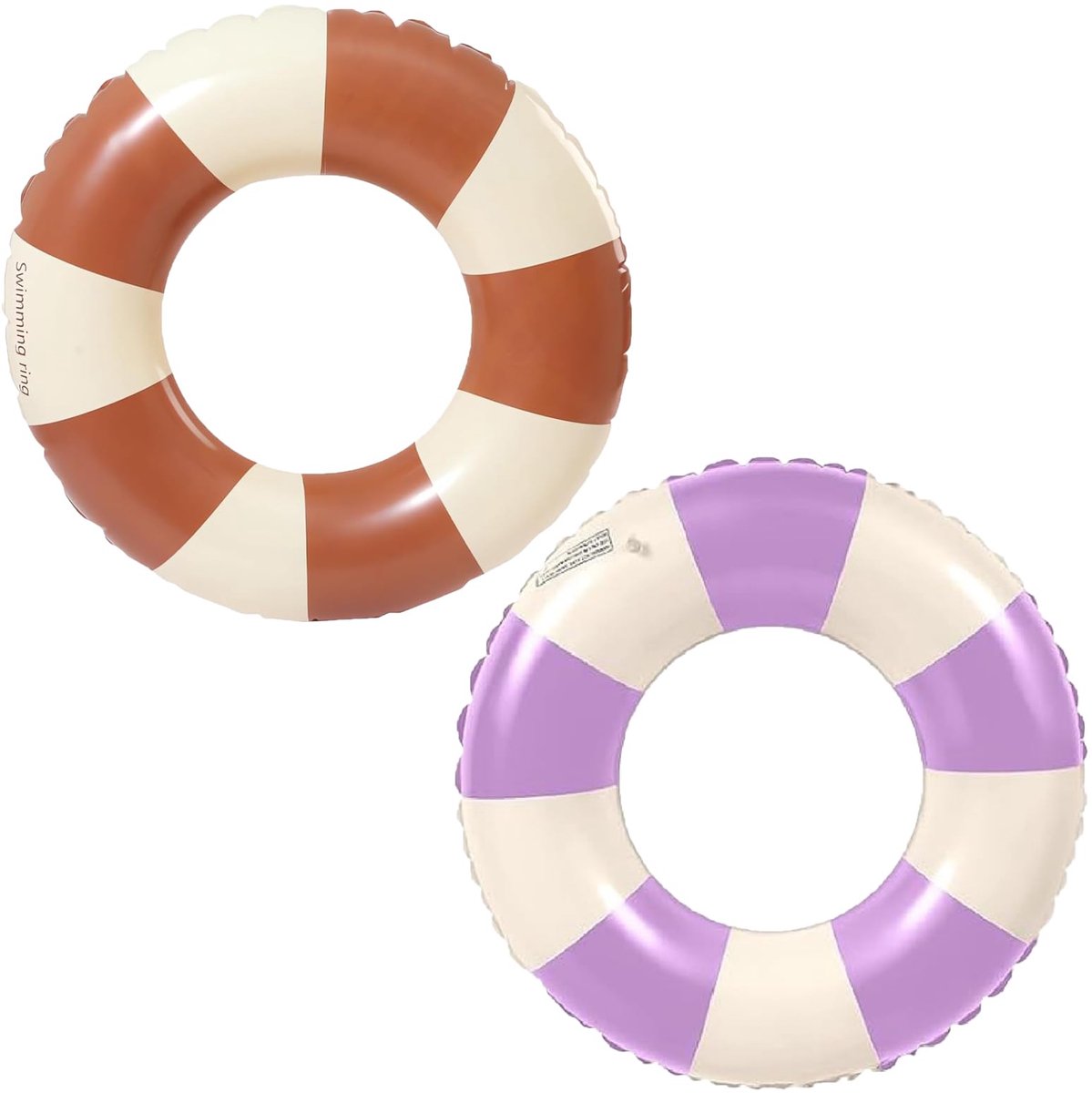 Opblaasbare zwemring 2 stuks - vintage gestreept - opblaasbaar waterspeelgoed - perfect voor zomerzwembadfeest - SnelShoppen