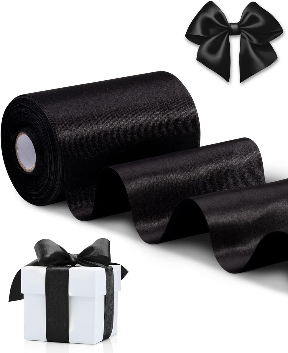 Satijnen lint 10 cm x 20 m breed dik lint voor een grote opening, zakelijke lintstekken, ceremonie, strik, bruiloftsstoelen, optocht, sjerpen, kerstfestivaldecoratie
