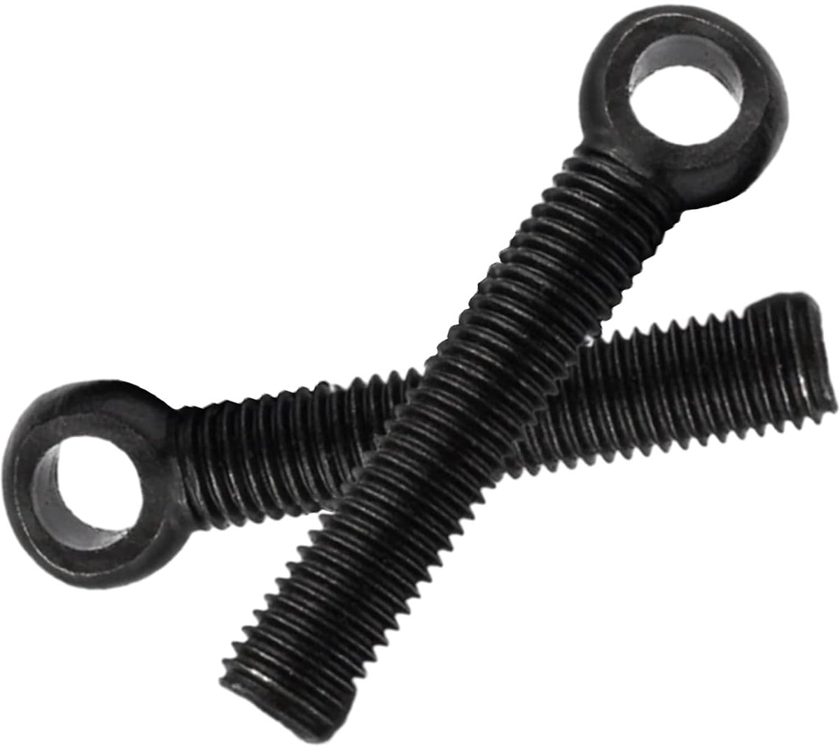 M8 x 30 mm, 20 stuks, zwart, koolstofstaal, volledige schroefdraad, voor kabelverbinding, magazijn, werkplaats, haven