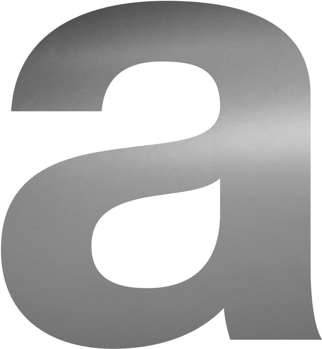 ISecur Zilveren letter A sticker 10 cm buiten huis - kfz675a | Weerbestendige folie voor brievenbus deur externe herkenning duurzame bevestiging
