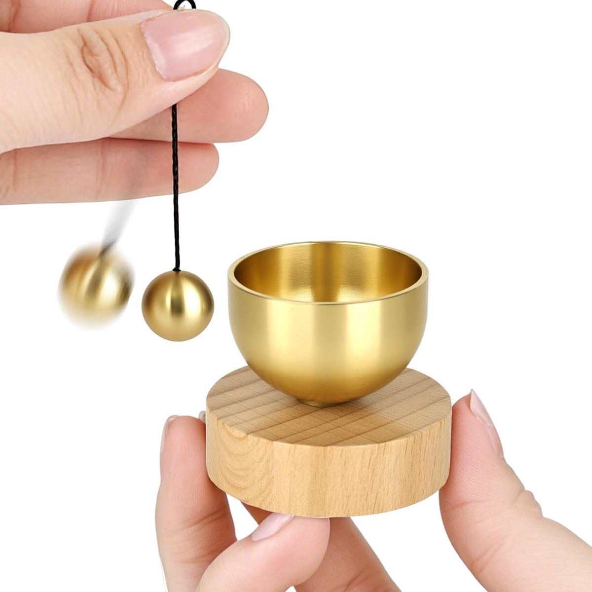Klankschalen, klein, draagbare klankschaal voor hartverwarmend engelgeluid, Tibetaanse klankschalen voor yoga, mindfulness, chakra-genezing stressvermindering