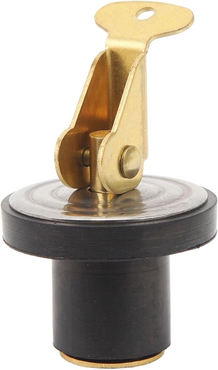 lyrlody Boat Marine Aftapplug Messing Mariene Wastafel Stekker Roestvrijstalen Boot Aftapplug met Rubberen Pakking voor Boot Mariene Tanks Aashouders (3/ 4inch/ diameter: 18,8 mm)